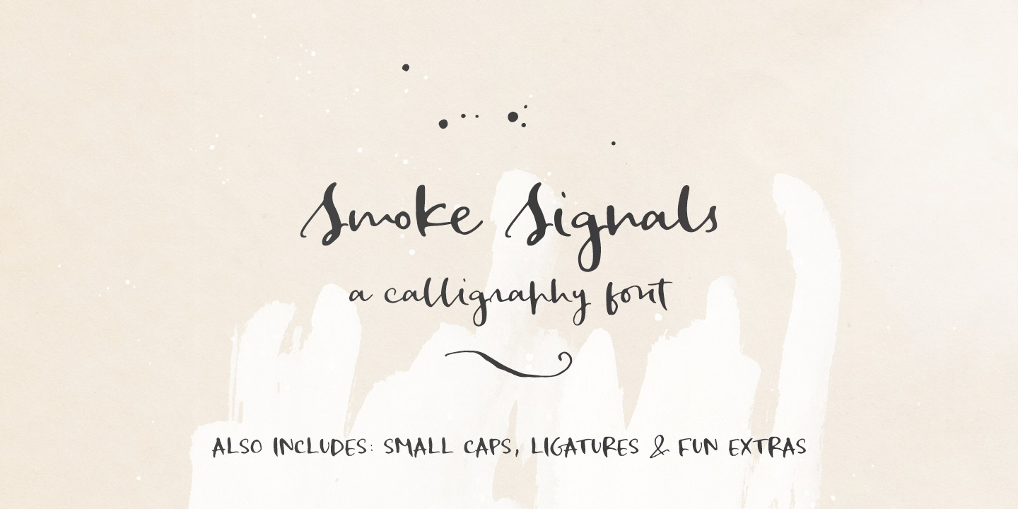 Пример шрифта Smoke Signals